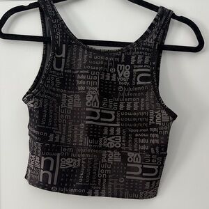 lululemon athletica Black and Gray Patterned Tank Top